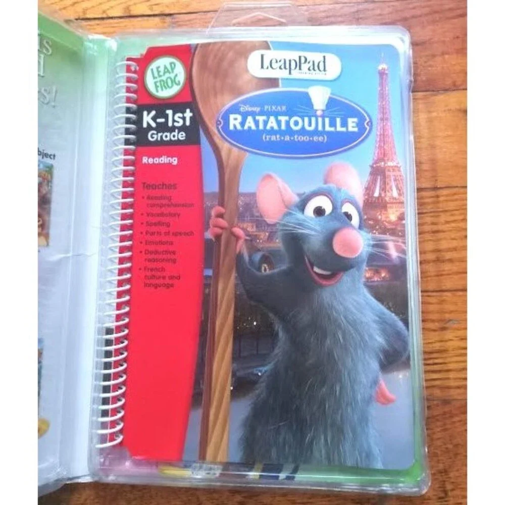 LeapFrog LeapPad Disney Pixar RATATOUILLE K-1st Grade Book & Cartridge